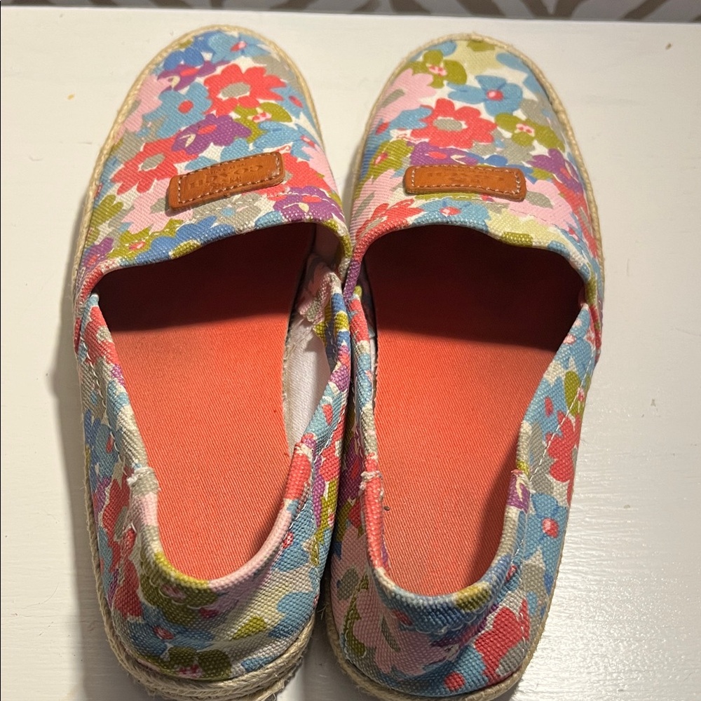 Coach Multicolor Floral Canvas Espadrilles with Coral Insole - Picture 3 of 4